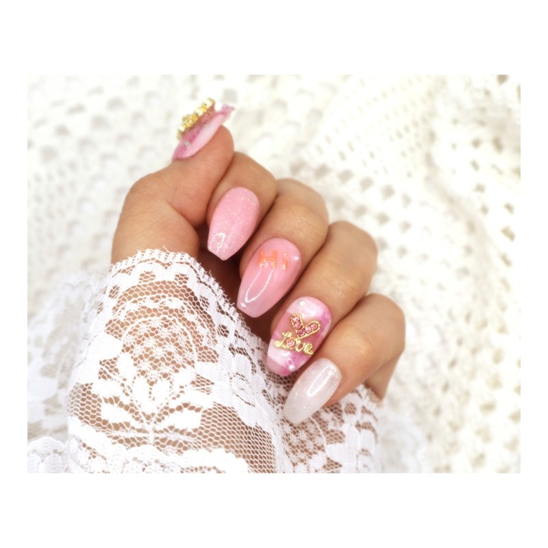 Handmade nail tips - Roly Poly - Almond / 수제네일팁