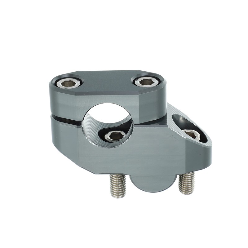 X AUTOHAUX 2pcs Motorcycle Handlebar Bracket Clamps Risers Titanium Tone