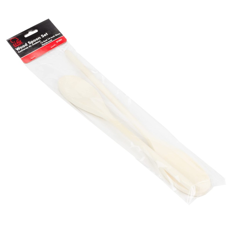 Chef Craft Select Maple Solid Spoon, 12 and 14 inch