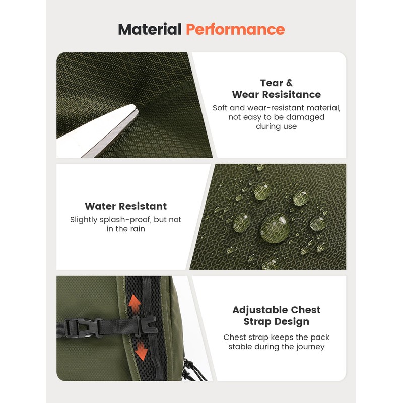 SKYSPER Lightweight Daypack for Travel, Hiking Backpack, Foldable & Packable