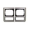 Aftermarket Products 89-91 CHEVY SUBURBAN HEADLAMP HEADLIGHT DOOR LH & RH GM2512168 GM2513168 Silver SUV Vehicle Headlamp Bundle