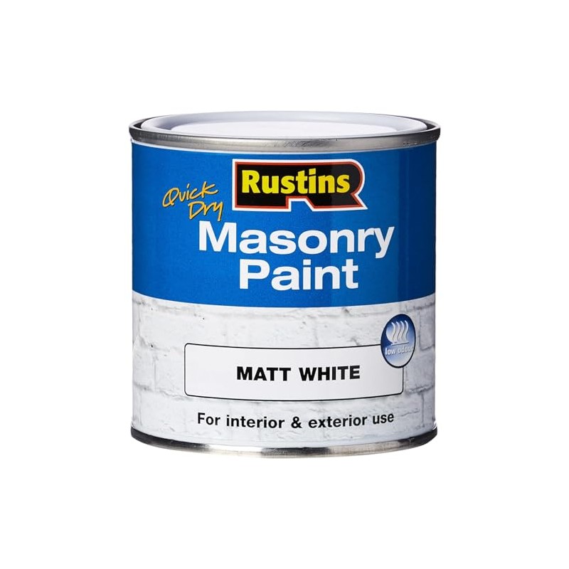 Rustins MASPW250 Masonry Paint White 250ml, 250
