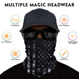 Neck Gaiter Mask, Sun Mask, Rave Bandana Face Mask, Seamless Face Scarf, Headband for Men Women (A-Flag 3)