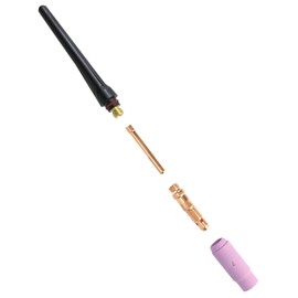 QWORK® TIG Welding Torch Accessories Kit, 36 Pcs TIG Welding Torch Supplies Welding Collet Back Cap Alumina Nozzle Tungsten Electrode for WP-17/18/26