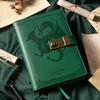 Dragon Leather Journal, Hardcover Notebook, Locked Refillable Diary, Lined/Blank Paper