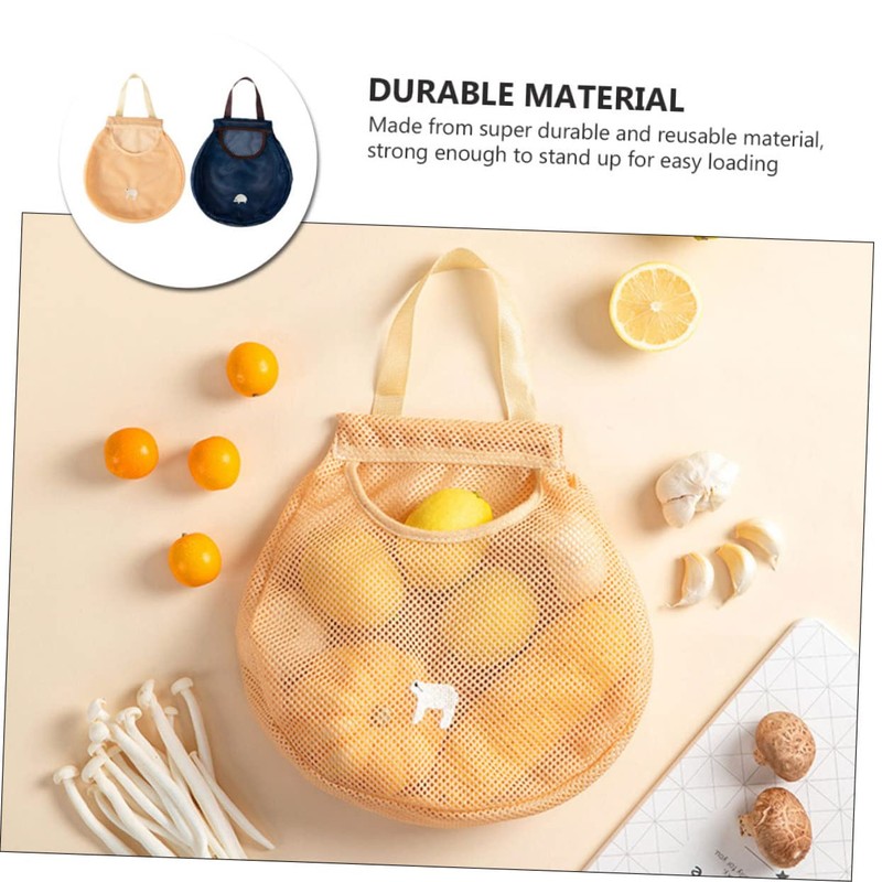 STOBAZA Large Capacity Fruit Vegetable Mesh Bag Snack Organizer for