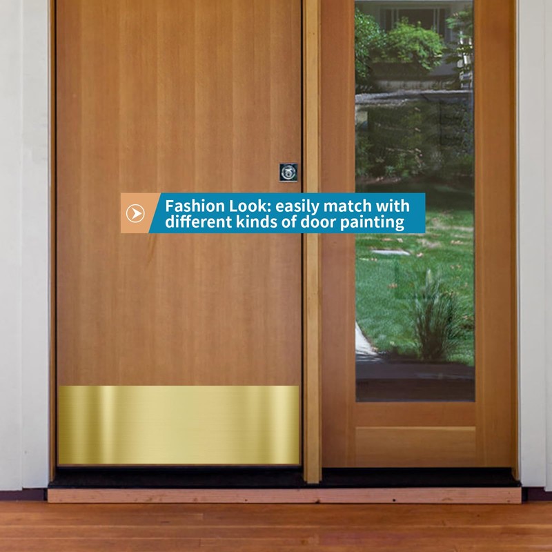 Sanbege Stainless Steel Door Kick Plate, 8" x 30" Door