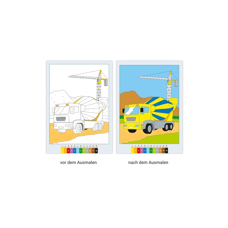 Ravensburger CreArt Malen nach Zahlen ab 5: Fahrzeuge, Malbuch, 24