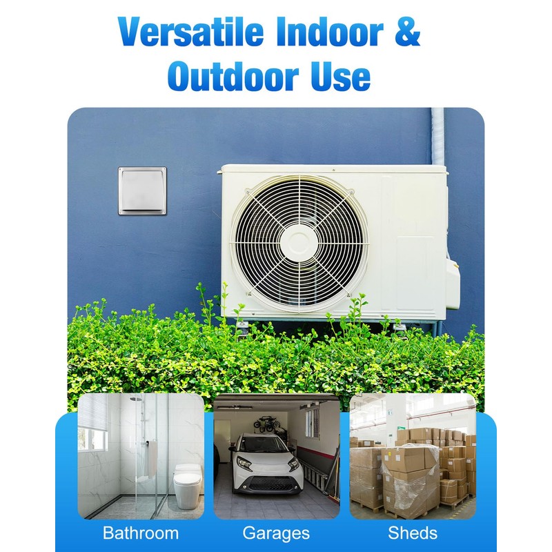 WENHUALI 4 Inch Dryer Vent Cover Outdoor with Stainless Steel