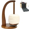 Yarn Ball Holder,Wooden Yarn Spool Rack,Rotating Magnetic Wooden Yarn Holder,Sewing