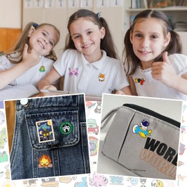 Japior - 20, 30, 60 unidades, bonitos broches esmaltados, broches a granel, botones estéticos, divertidos, dibujos animados, plantas, esmalte para mochilas, bolsas, sombrero, Sin gemas.