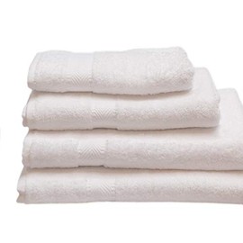 Green Bear Luxurious Bamboo Bath Towel x1 (140x70cm) - Naturally Hypoallergenic and Antibacterial - White