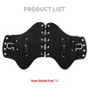 HDBUBALUS PU Leather Heat Saddle Black Shield Deflector Fits For
