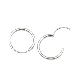 Generic Sterling Silver 8mm Hinged Nose Hoop Ring – Hypoallergenic, Easy Clicker Design, Comfortable Fit, Pack of 2
