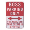 Treasure Gurus Funny Metal Boss Parking Only Wall Sign Man
