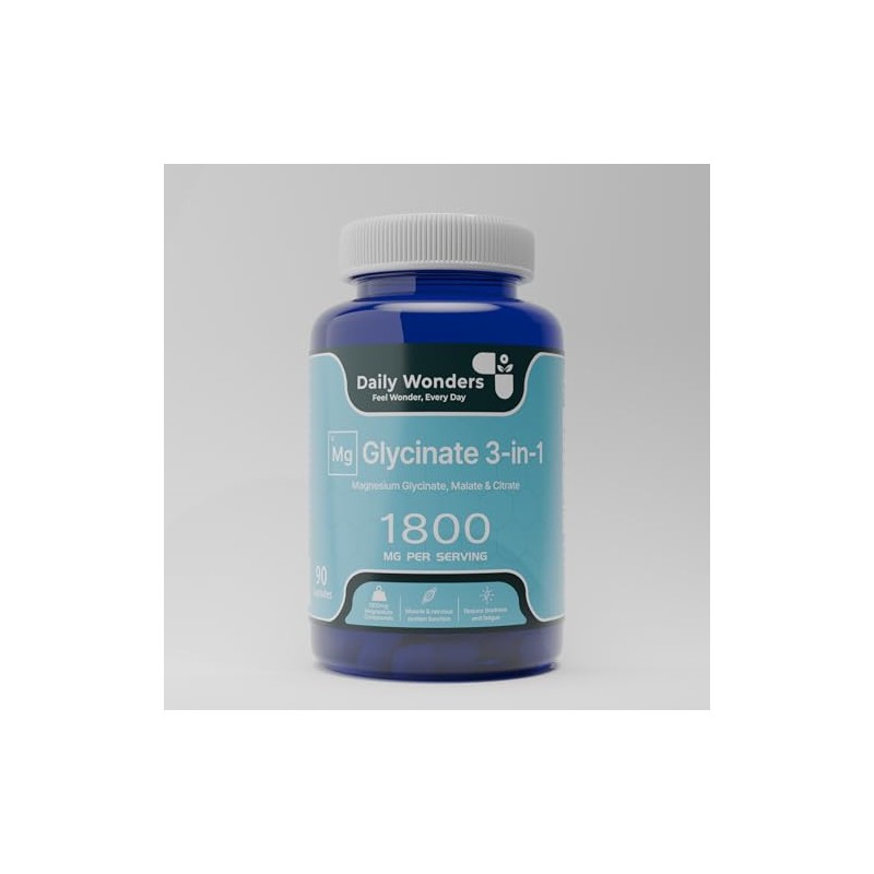 Magnesium 3-in-1 Complex – 1800mg of Glycinate, Citrate & Malate
