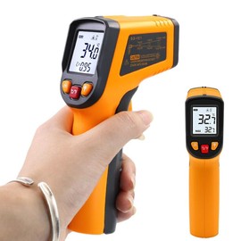 EZONEDEAL Infrared Thermometer Temperature Gun -50℃~380℃ (-58~716℉) Non Contact IR Laser Thermometer for Cooking Meat Refrigerator Pool Pizza Oven BBQ Food