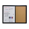 MURIWAI Combination Board Magnetic Dry Erase Board & Corkboard,24''x18'' Combo