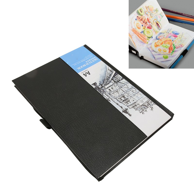 80 Sheets A4 Sketch Book Multipurpose 130gsm Hardcover Drawing Notebook