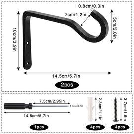 Hanging Basket Holder Plant Holder 2 Pieces Wall Hooks for Hanging Hanging Hanging Basket Holder for Vase Bird House Plant Lantern Wind Chime Flower House Wind Chimes