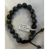 Unbranded Adjustable Black Labradorite Bracelet 10 Mm Round