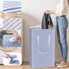 3-Pack Laundry Basket, Collapsible Laundry Hampers, 88L, Blue