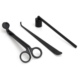 MIATIN Candle Wick Trimmer, go deep into The Candle to Cut Spent Chips, Allow The Cleaner to Burn and Prevent Smoke buildup (Black-3 in 1)