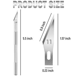 Jetmore 10 Pack Exacto Knife Set, Stainless Steel Craft Knife Kit for Pumpkin Carving, DIY, Art, Cutting, Stencil