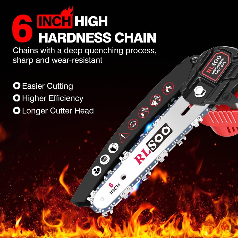 Mini Chainsaw, 6 Inch Mini Chainsaw Cordless, 2024 Upgraded Portable