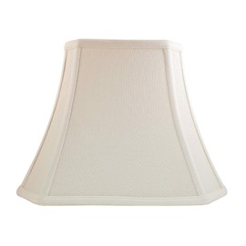 Royal Designs, Inc. Rectangle Fabric Lamp Shade, BS-710-14LNWH, Linen White, (6 x 8) x (9 x 14) x 10.5