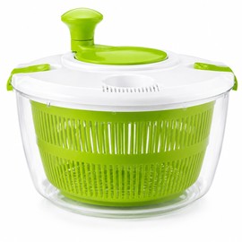 Manual Salad Spinner for Washing & Drying Vegetables – Large Capacity Lettuce Dryer with Strainer Basket for Fresh Kitchen Meal Prep