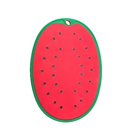 PRATESI Watermelon Shaped Chopping Board 24.5 x 34.5 cm, 18/8 Stainless Steel, Multicoloured, One Size