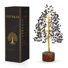 Lapis Lazuli Crystal Tree - Tree of Life - Good Luck Gifts - Stones and Crystals - Meditation Decor - Reiki Gifts - Crystal Decor - Good Luck Charms - Holistic Gifts for Women - Home Decor