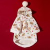 Christmas Dog Hoodie White Background Print Cute Gingerbread Man Dog