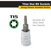 Titan Tools 66915 1/4-Inch Drive x T15 Star Bit Socket