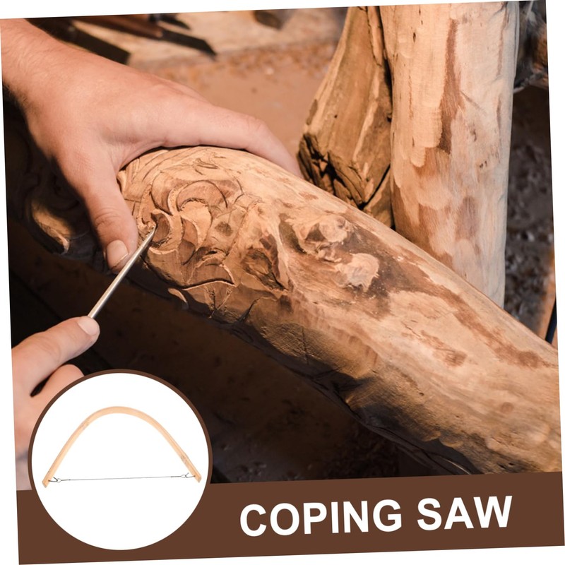 Tofficu Ergonomic Bow Coping Saw for Wood Cutting Professional Woodworker