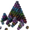 SIQUK Dice Set of 100 Rounded Corner Black Dice 16