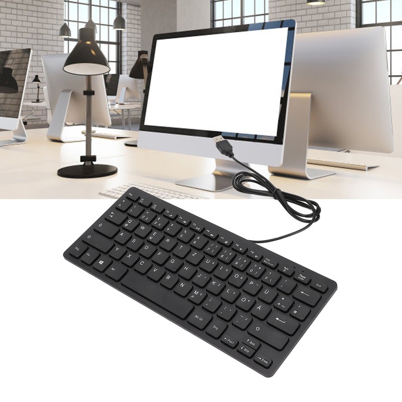 Keyboard 78 Key Mute Ultra Thin Wired Mini USB Interface