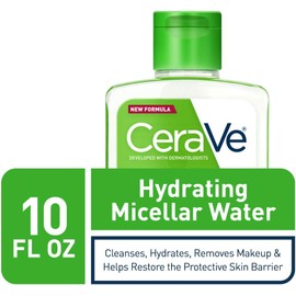 CeraVe Micellar Water New & Improved Formula Hydrating Facial Cleanser & Eye Makeup Remover With Hyaluronic Acid Fragrance Free & Non-Irritating 10 Fl. Oz