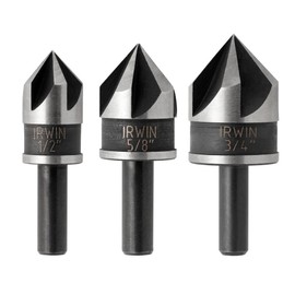 Irwin Tools IRWIN Drill Bit Set, Countersink, Black Oxide, 3-Piece (1877720)