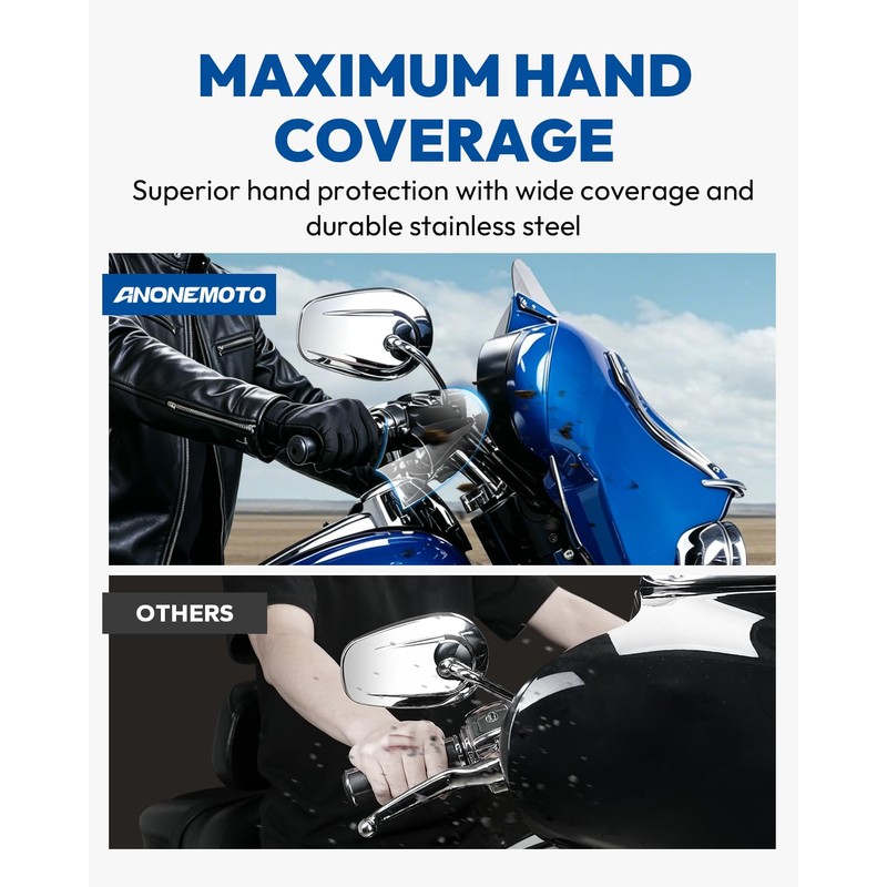 ANONEMOTO Coffin Cut Handguards Gloss Black Hand Guards Fit for