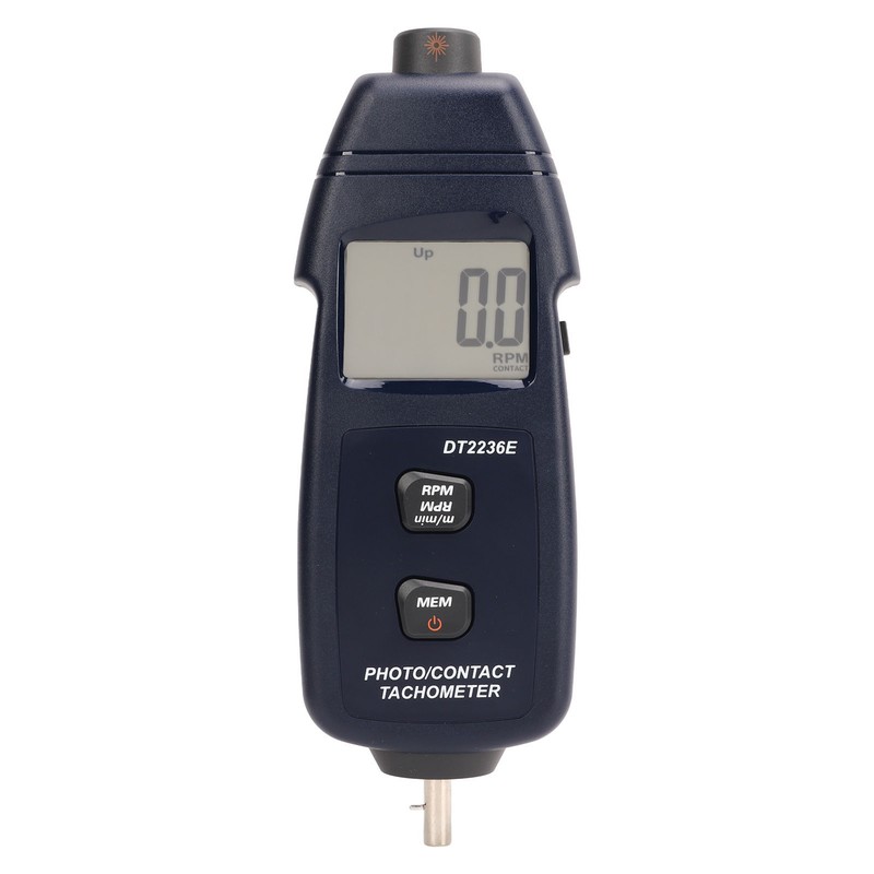 Digital Tachometer Handheld White Backlit Auto Data Save Non Contact