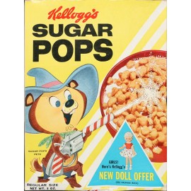 Kellogs 1963 Sugar Pops Cereal Box Sub-Teen Queen Metal Magnet 3 x 4 inches 8727