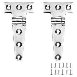 Hopbucan Marine Grade T Hinges Boat Hinges 4x2 Noiseless Durable 316 Stainless Steel with Screws (Pack of 2)