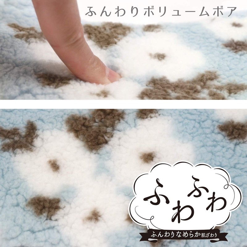 レック ぴたQ 吸着 べんざシート ふわふわ コットンフラワー ( ブルー ) 洗濯OK