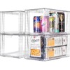 Zero Zoo 2Pack Large Stackable Kitchen Storage Drawers, Clear Foods