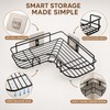 Corner Bathroom Shelf for Shower Storage - No-Drill Adhesive Iron