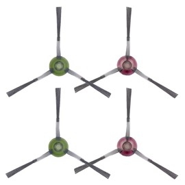 TALENTEC home 2 x Pairs of Side Brushes Compatible with Ecovacs Deebot Ozmo 920, 950, T5, T8, T8 AIVI, T9, N7, N8, N8+, N8 Pro+, X1 Omni, X1 Turbo, X1+, T10 Plus, Colour Red, Green and Black