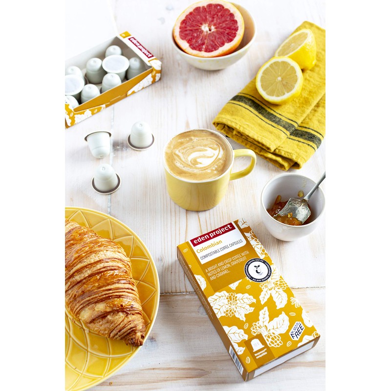 60 Eden Project Plastic Free Nespresso Compatible "Rainbow" Coffee Capsules.