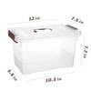 YYXB 4 Pack-Plastic Storage Bins with Lids and Handle, Clear